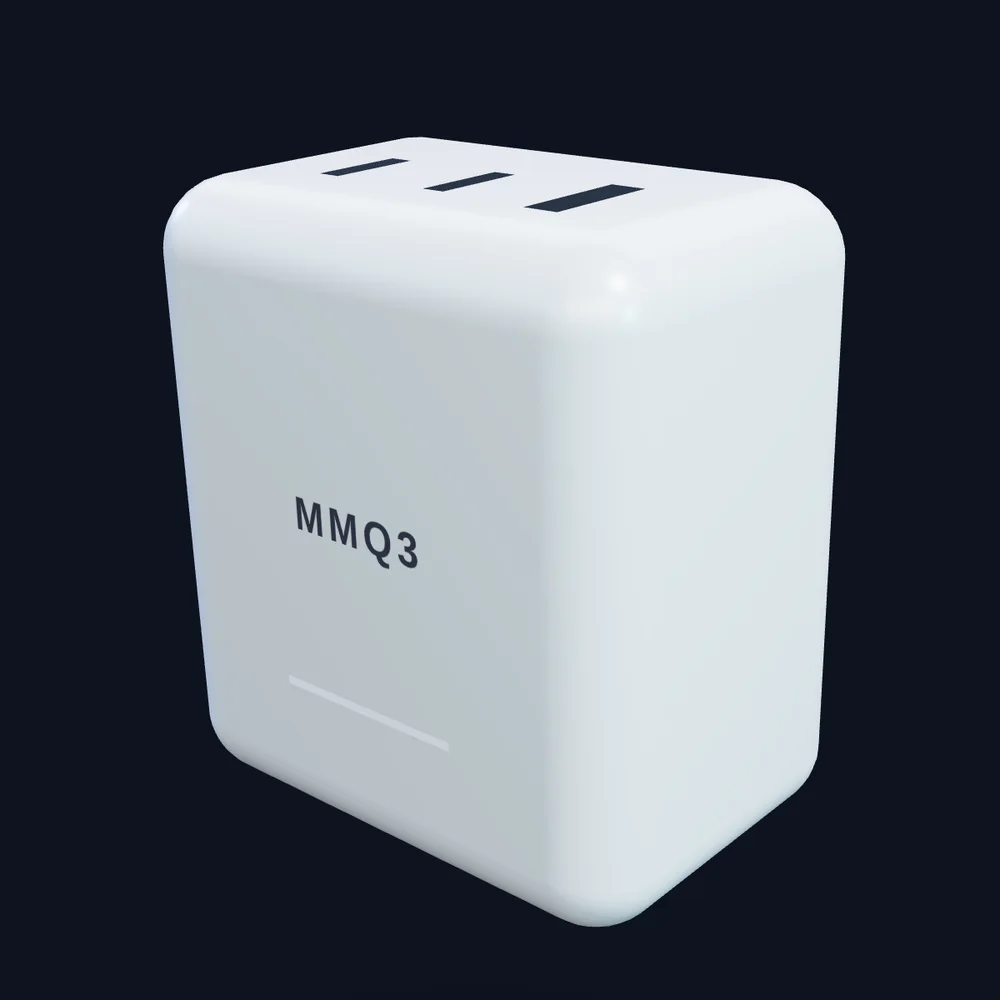 MMQ3 65W GaN Fast Charger — original MMQ3 concept render