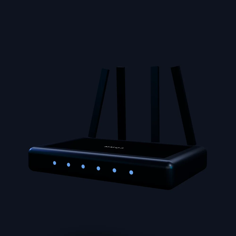 MMQ3 WiFi 6 Router — original MMQ3 concept render